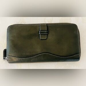 Dark Hunter Green Tignanello Genuine Leather Wallet